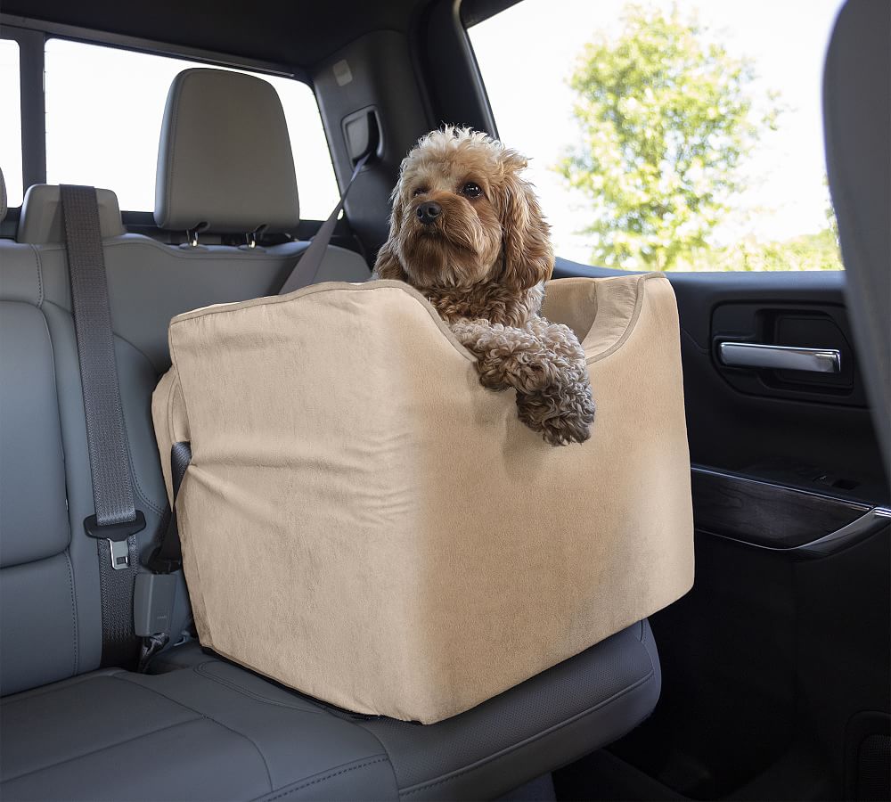 Look Out Pet Car Seat Luxury Microsuede Pottery Barn