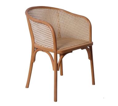 Barrel Back Cane Dining Armchair | Pottery Barn