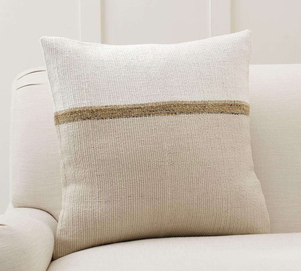 Darren Textured Throw Pillow Cover Pottery Barn