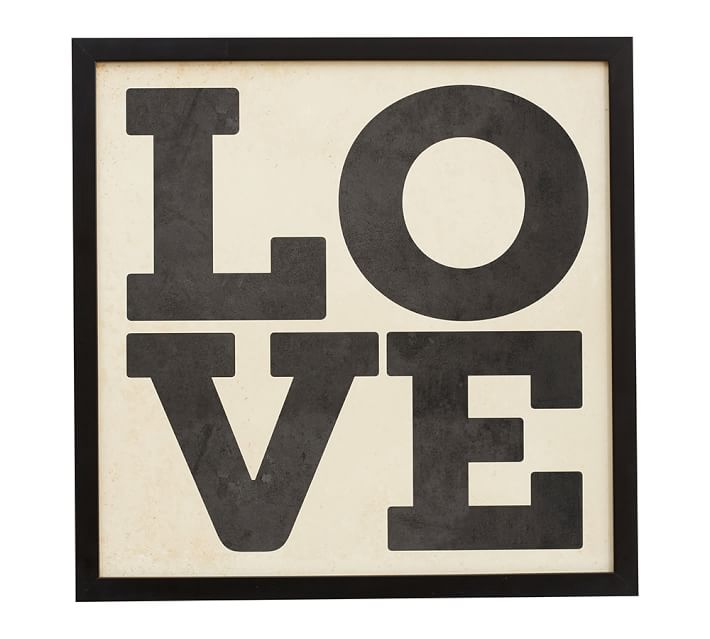 Framed Love Print Pottery Barn