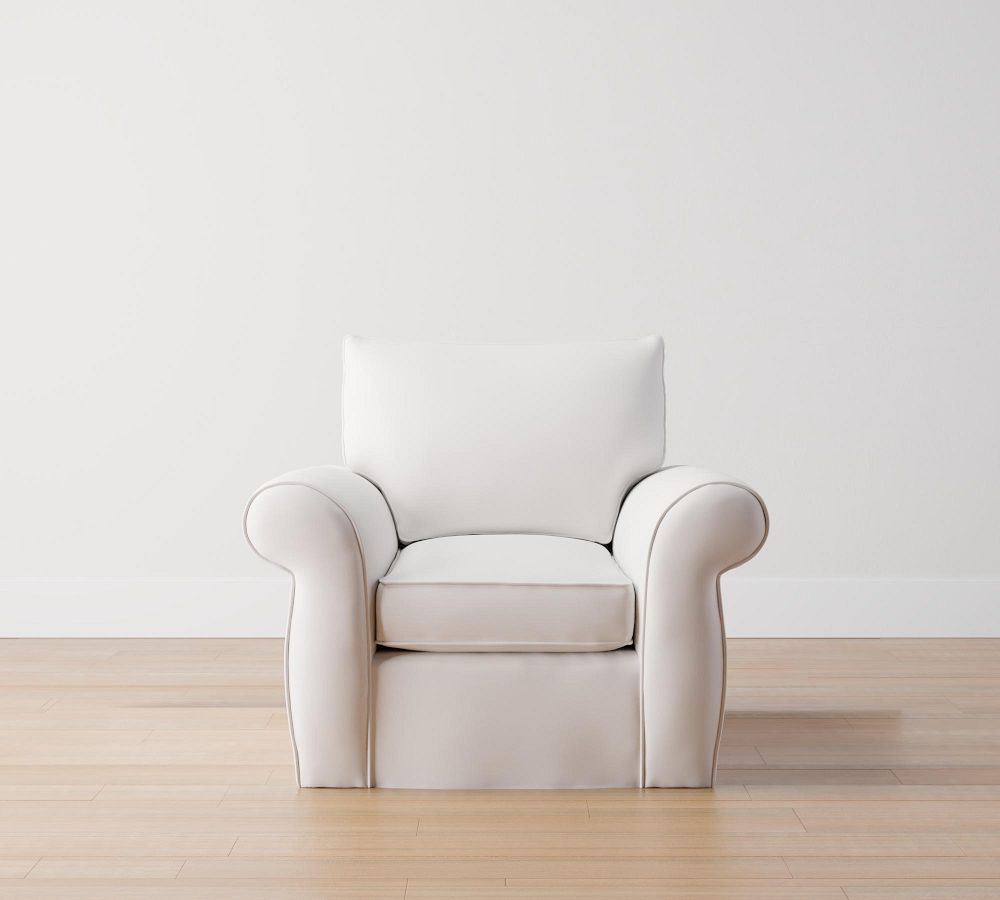 Pearce Roll Arm Slipcovered Armchair Pottery Barn