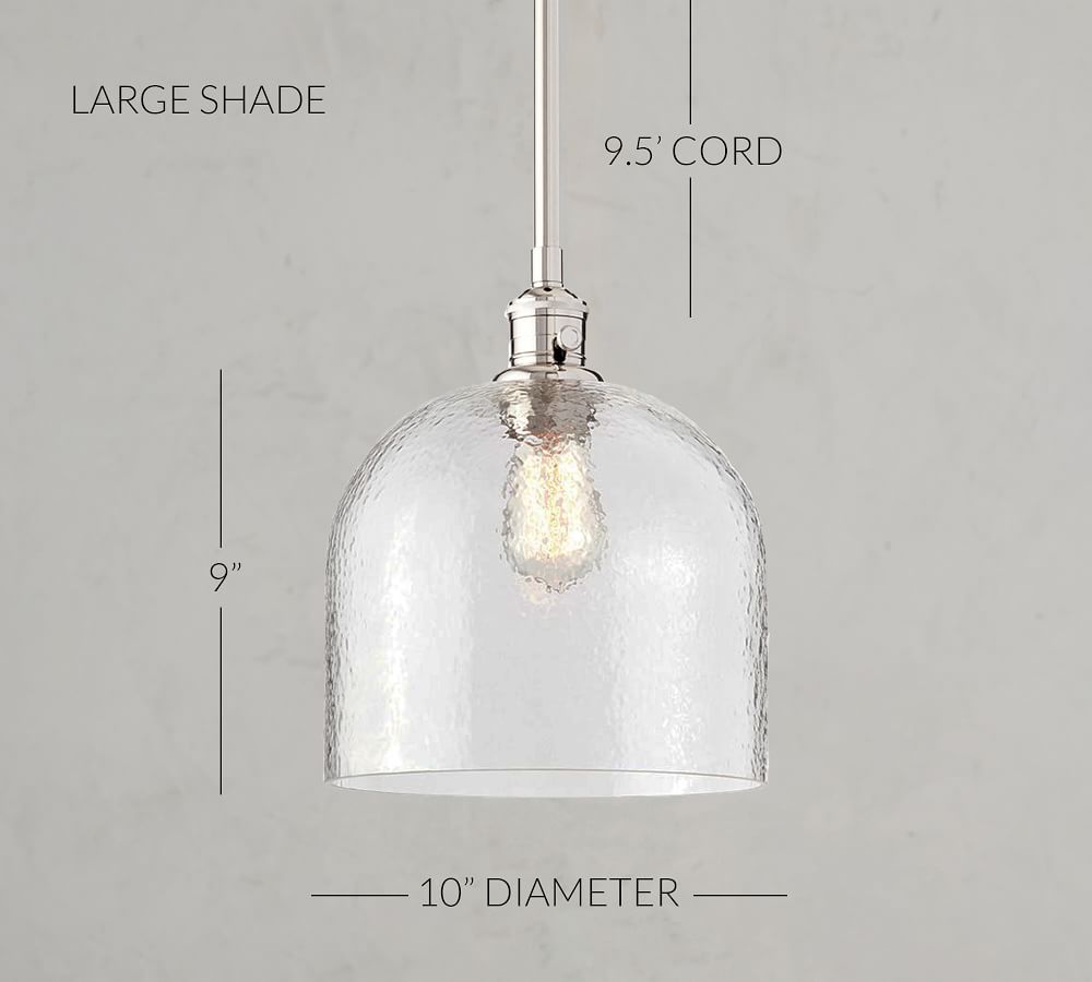 Textured Glass Pole Pendant Pottery Barn