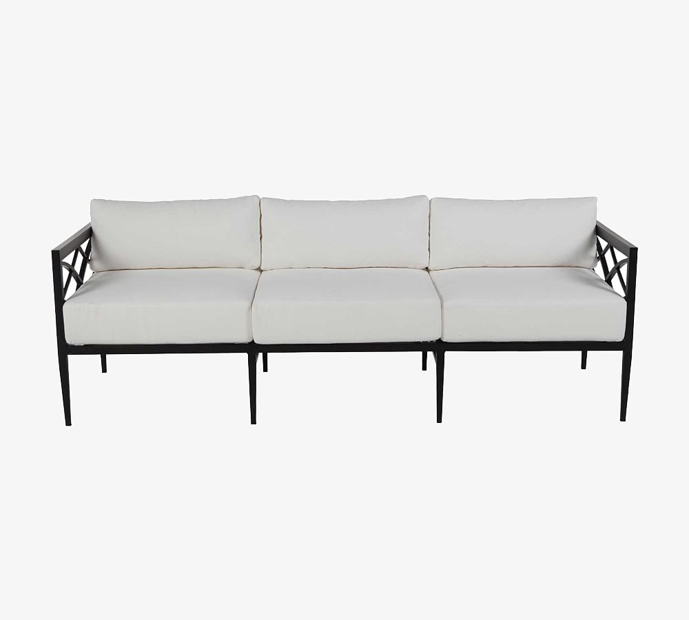 Yvonne Metal Outdoor Sofa Pottery Barn