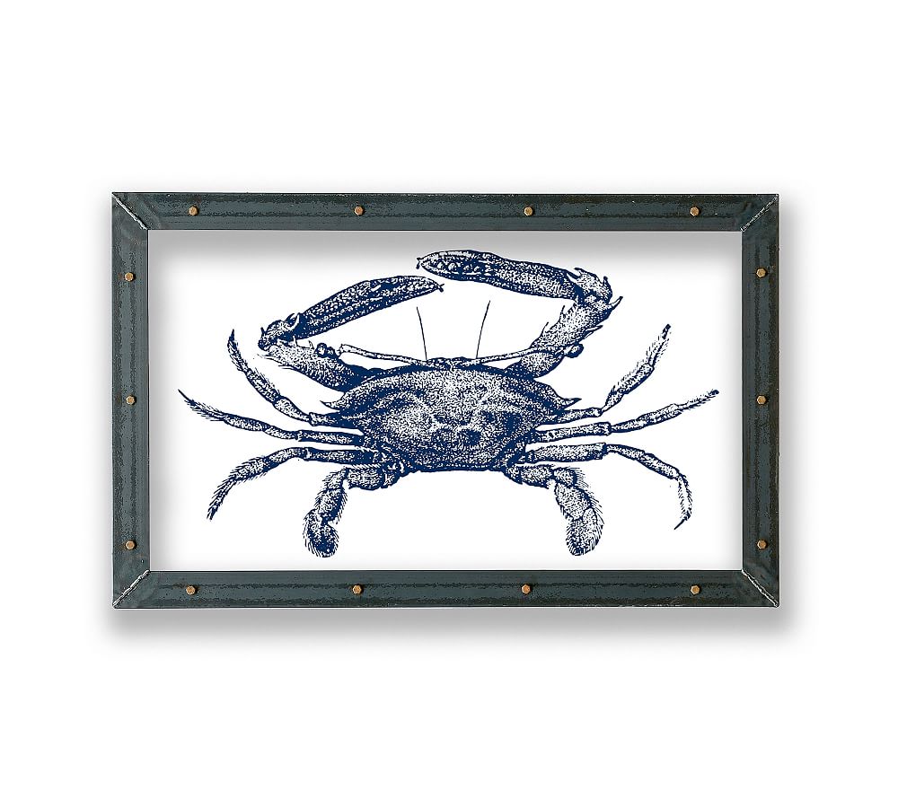 Crab Framed Acrylic Print | Coastal Wall Art | Pottery Barn