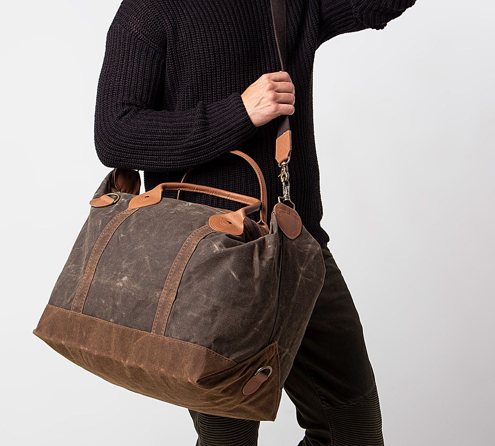 Brixton Waxed Canvas Weekender Bag & Dopp Kit Pottery Barn