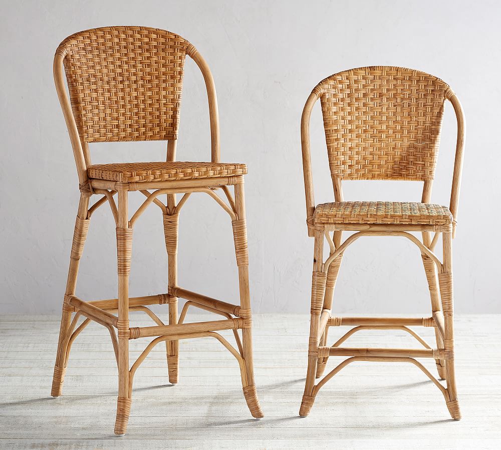 Parisian Woven Bar & Counter Stool | Pottery Barn