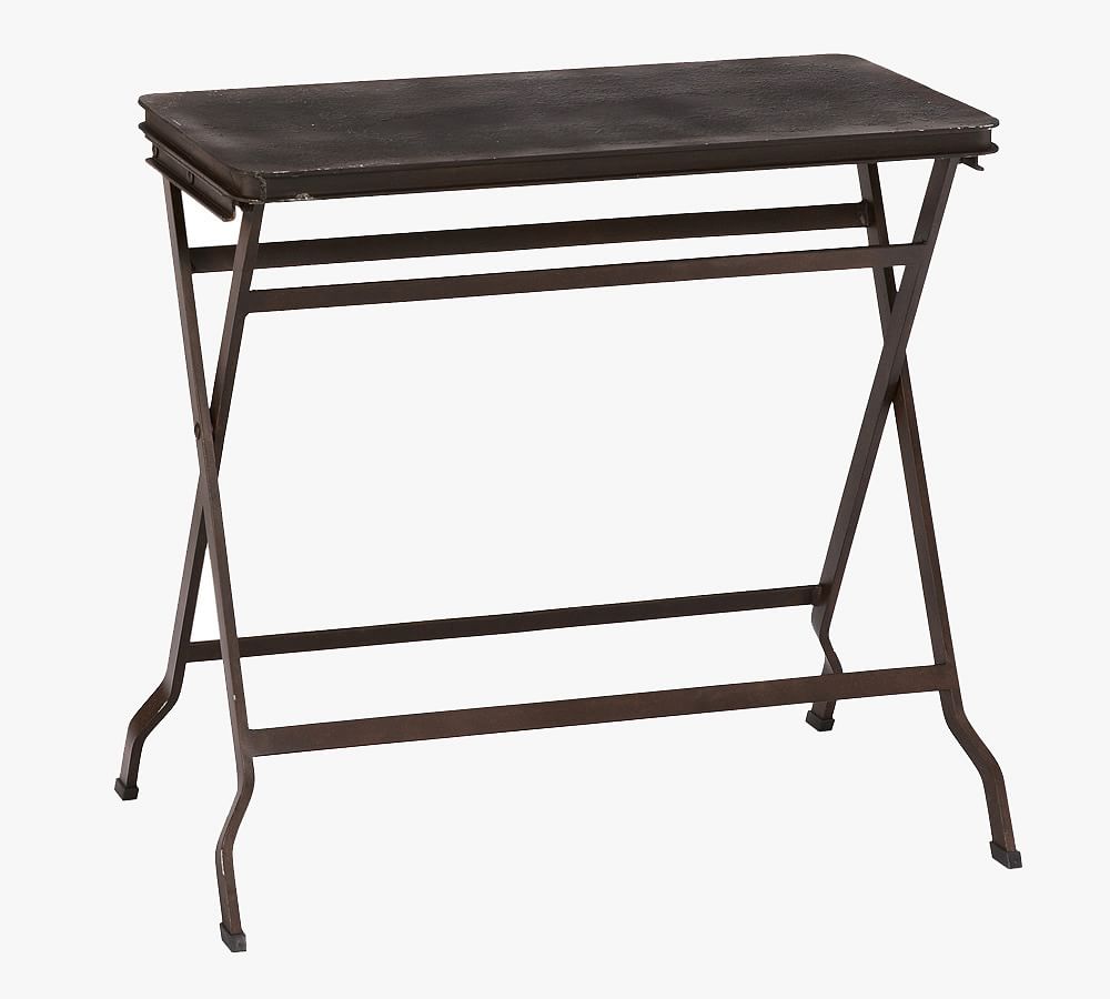 Carter Rectangular Metal Folding Tray Table Pottery Barn