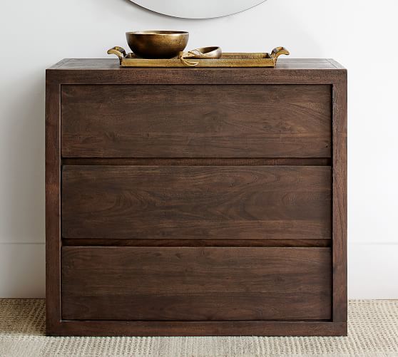 wood 3 drawer nightstand