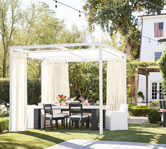 Malibu Metal Outdoor Canopy Pottery Barn