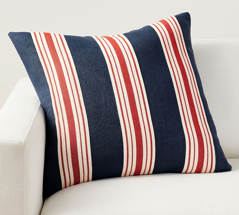 Americana Pieced Striped Throw Pillow Pottery Barn