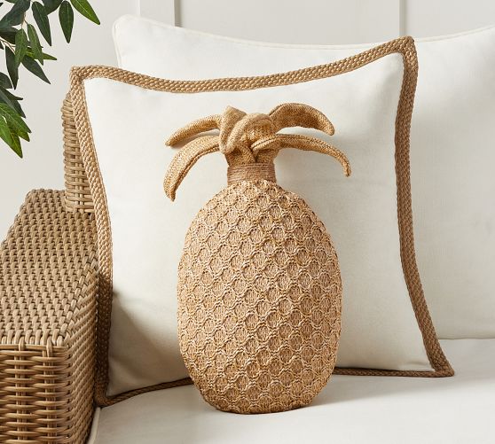 Natural Fiber Pineapple Shaped Pillow
