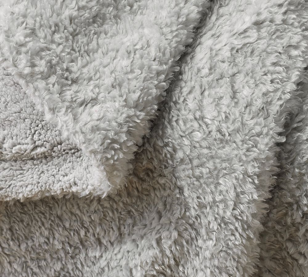 Fireside Cozy Sherpa Reversible Throw Blanket Pottery Barn
