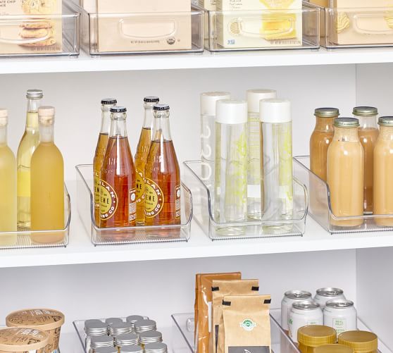 Clear Refrigerator Storage Bins Set of 4 Pottery Barn