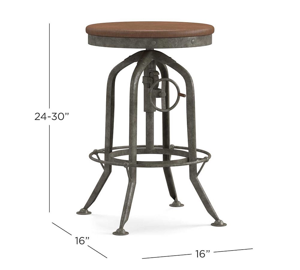 Pittsburgh Adjustable Height Bar Stool Pottery Barn