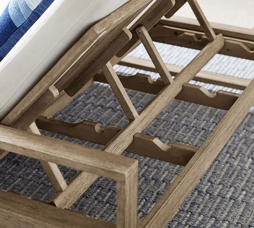 Indio Double Outdoor Chaise Lounge Pottery Barn