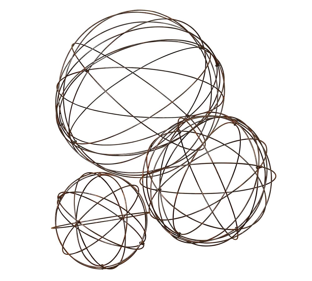Wire Garden Spheres Set of 3 Pottery Barn