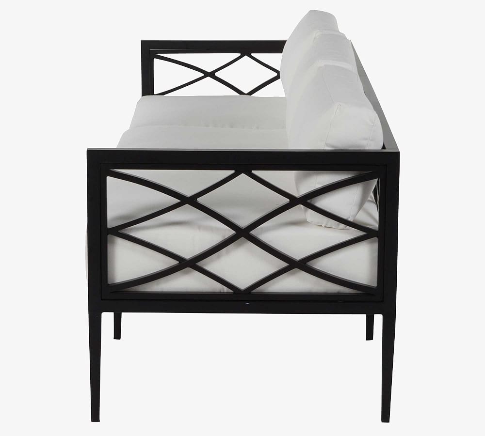 Yvonne Metal Outdoor Sofa Pottery Barn