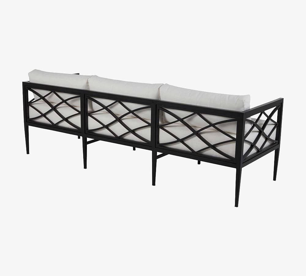 Yvonne Metal Outdoor Sofa Pottery Barn