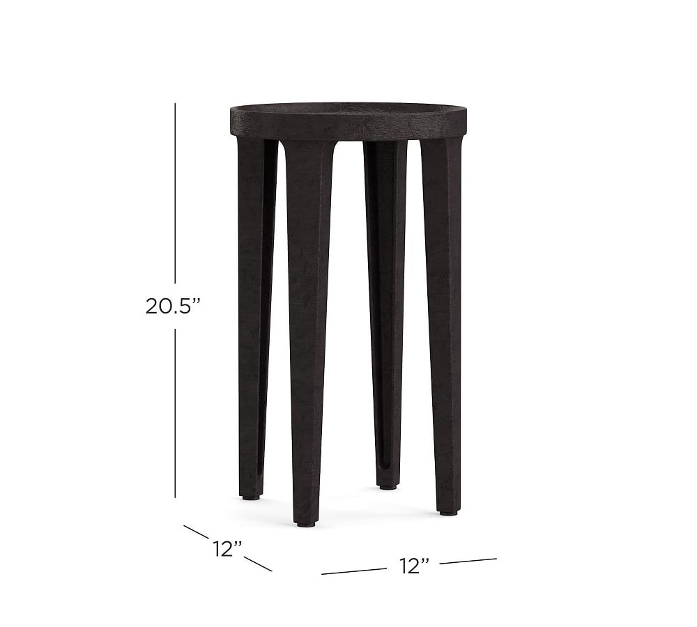 Jamie Round Metal Accent Table | Pottery Barn