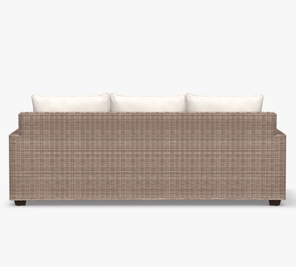 Torrey AllWeather Wicker SquareArm Outdoor Sofa Pottery Barn