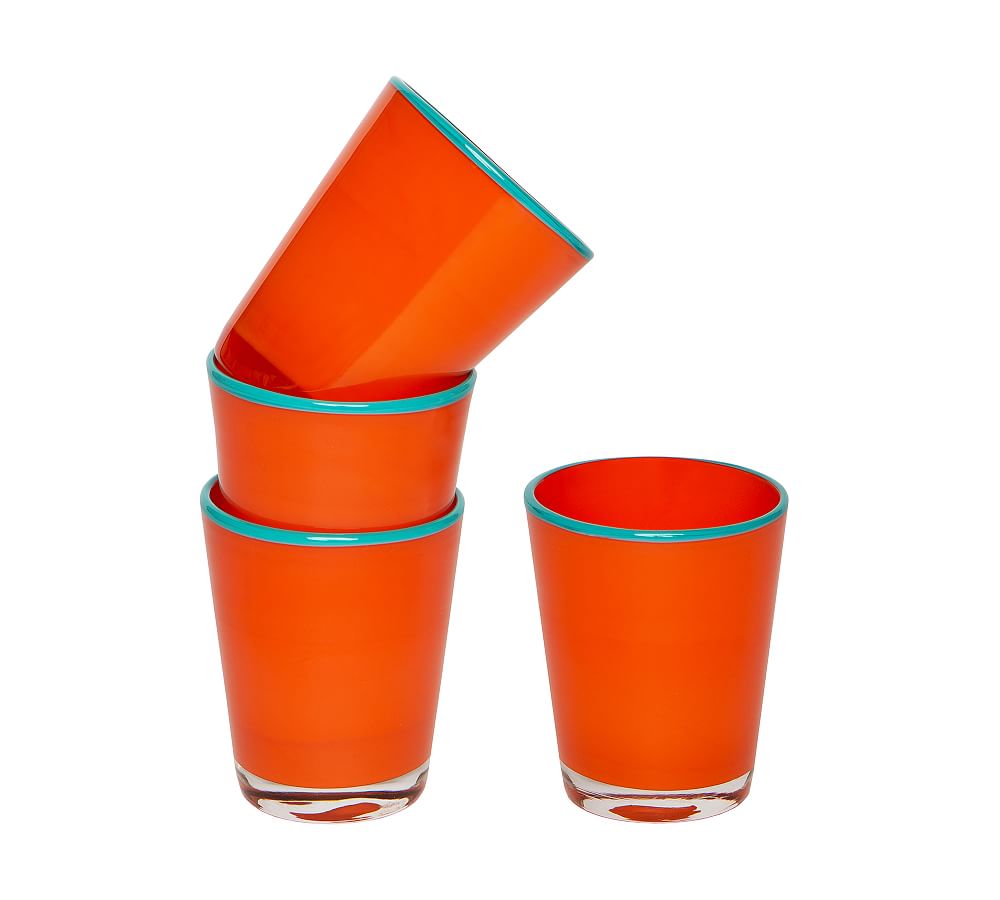 Handcrafted Summer Tumbler Glasses Set of 4 Pottery Barn