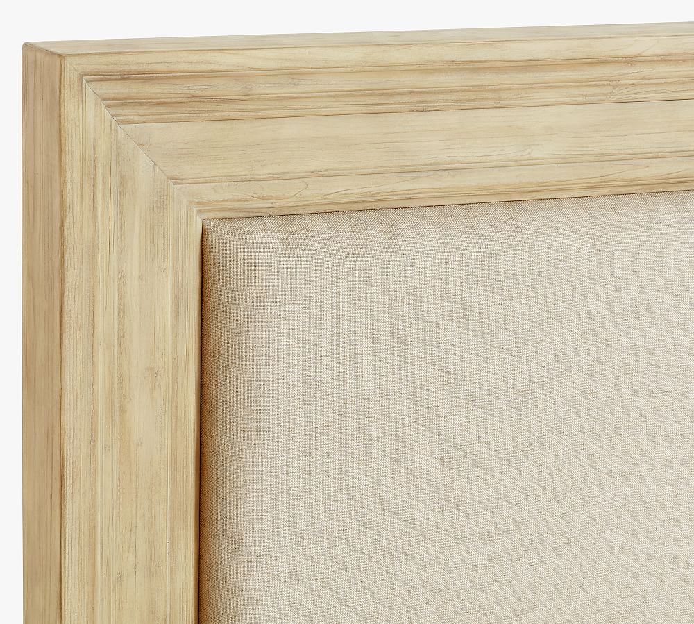 Leon Upholstered Platform Bed Pottery Barn