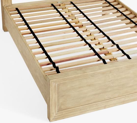 Leon Upholstered Platform Bed Pottery Barn