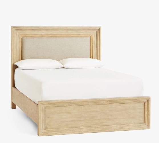 Leon Upholstered Platform Bed Pottery Barn