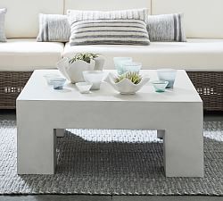 Pomona Indoor/Outdoor 40" Concrete Chunky Leg Coffee Table