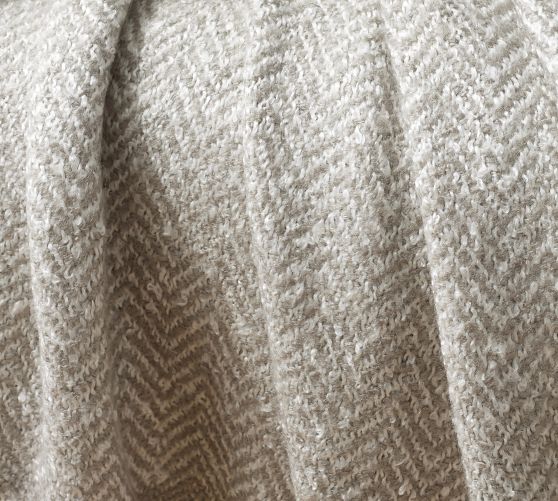 Bellamy Herringbone Throw Blanket | Pottery Barn