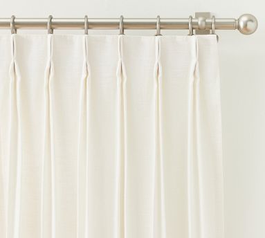 Emery Linen Pinch Pleat Curtain | Pottery Barn