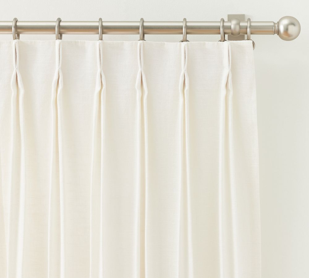 Emery Linen Pinch Pleat Curtain | Pottery Barn