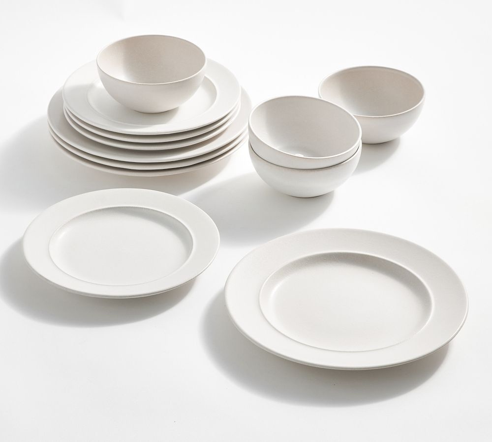 Astoria Stoneware 12Piece Dinnerware Set Pottery Barn