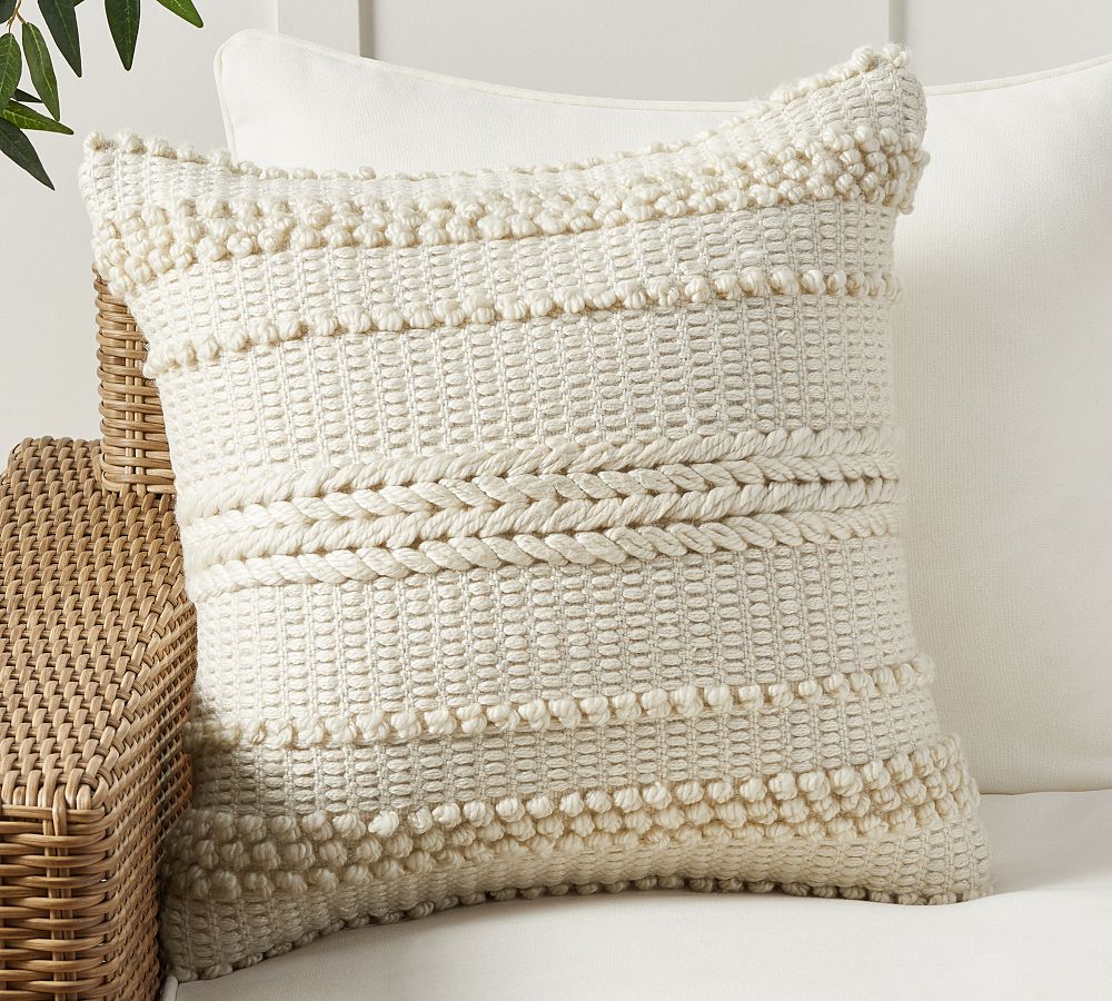 Ponderosa Handknit Outdoor Throw Pillow Pottery Barn