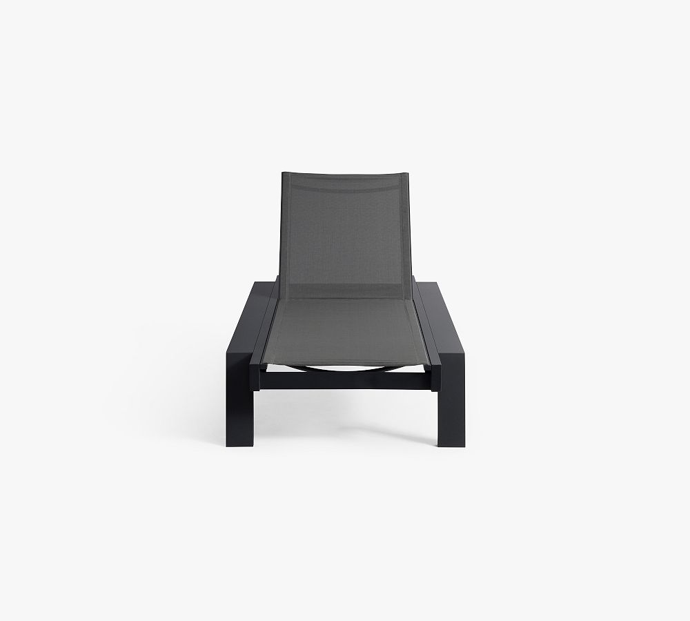 Indio Metal Stacking Outdoor Chaise Lounge Set of 2, Slate Pottery Barn