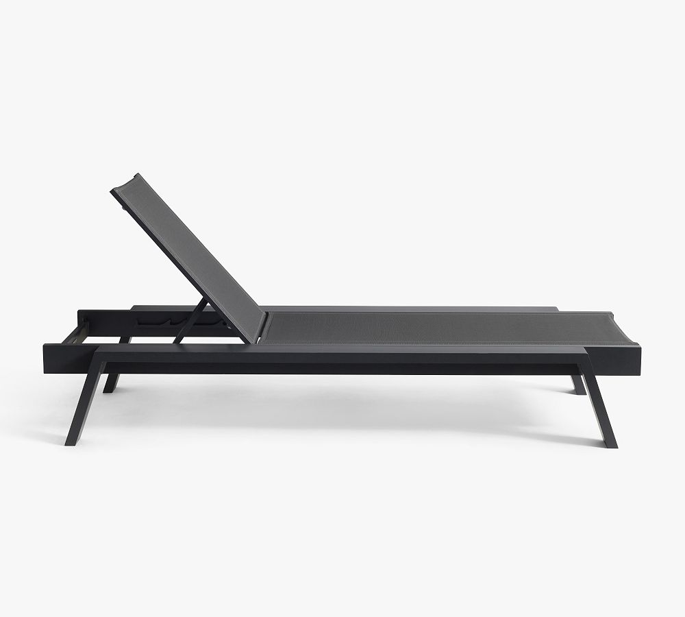 Indio Metal Stacking Outdoor Chaise Lounge Set of 2, Slate Pottery Barn