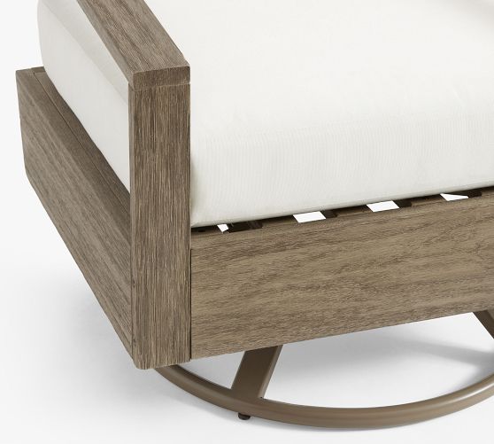 Indio FSC® Eucalyptus Swivel Outdoor Lounge Chair Pottery Barn