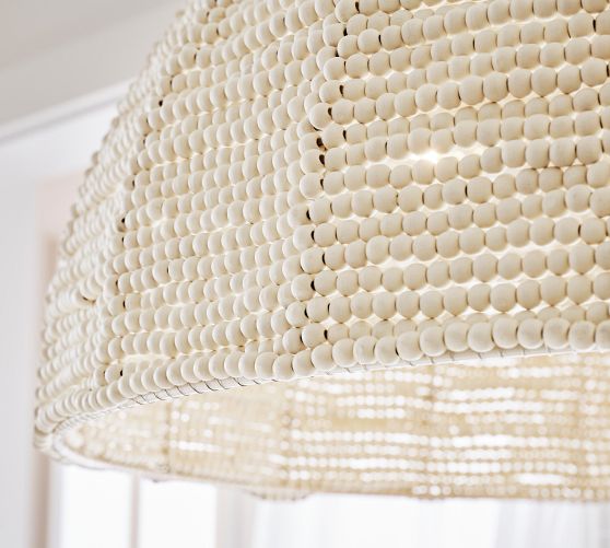 Bristol Wood Bead Dome Pendant | Pottery Barn