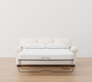 PB Comfort Roll Arm Upholstered Sleeper Sofa with Memory Foam Mattress