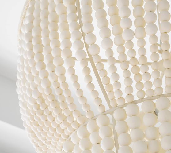 Bristol Wood Bead 2Tier Chandelier Pottery Barn