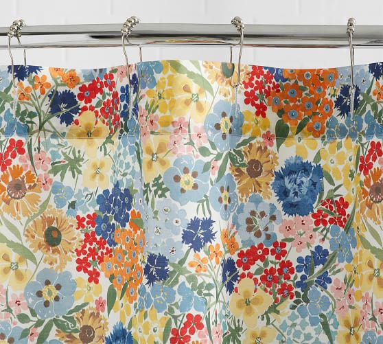 Willow Floral Organic Shower Curtain Pottery Barn