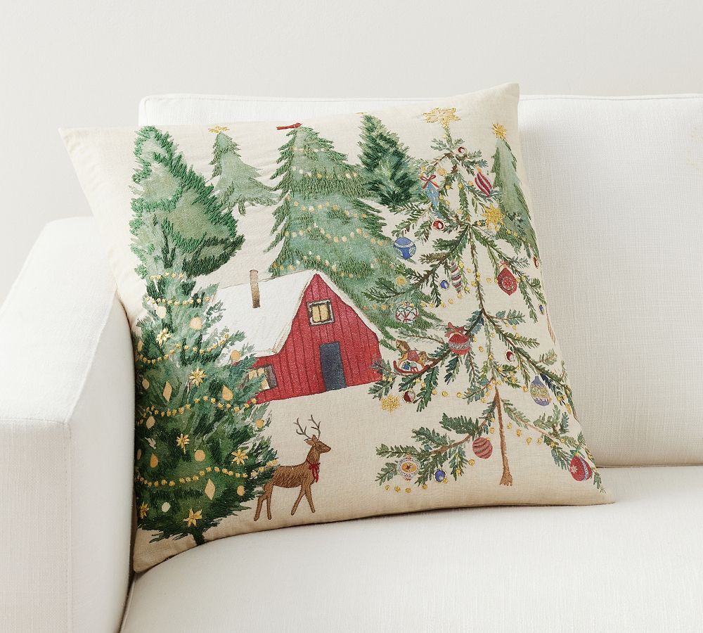 Christmas in the Country Throw Pillow Cover Pottery Barn