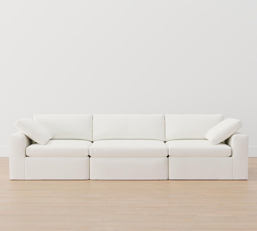 Dream Square Wide Arm Slipcovered Modular Sofa Pottery Barn