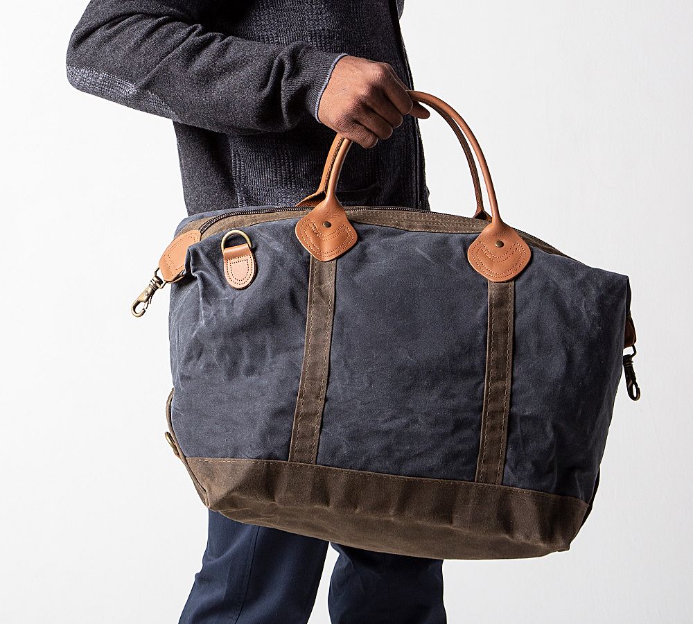 Brixton Waxed Canvas Weekender Bag & Dopp Kit | Pottery Barn