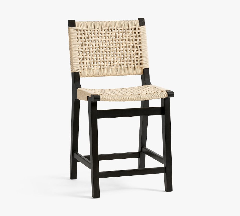 Fenton Woven Counter Stool Pottery Barn