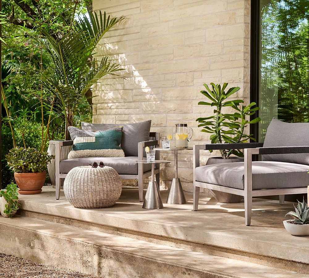 Encinitas Round Accent Stool | Pottery Barn