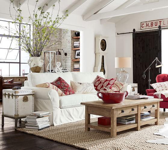 white trunk end table