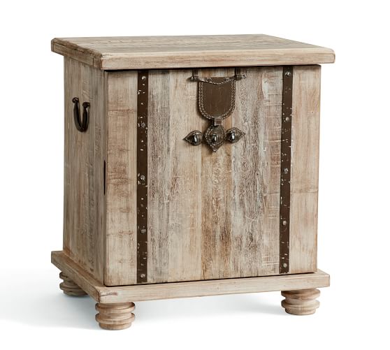 Kaplan Reclaimed Wood Nightstand Pottery Barn