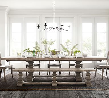 banks extending table pottery barn