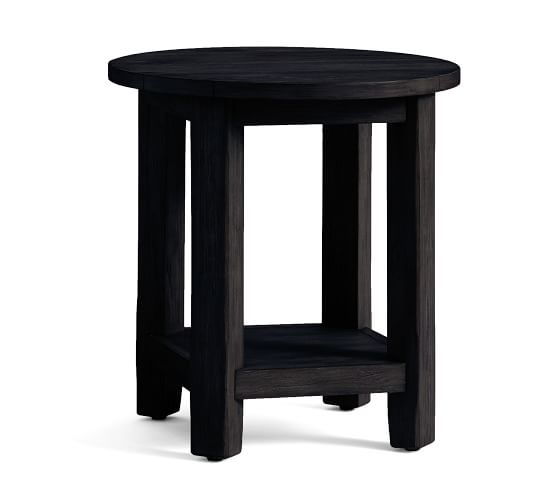 round accent table black